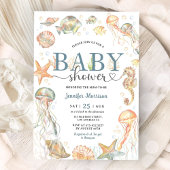 Ocean Under The Sea Baby Shower Gender Neutral  招待状
