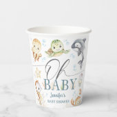 Ocean Under The Sea Baby Shower Gender Neutral 紙コップ (裏面)