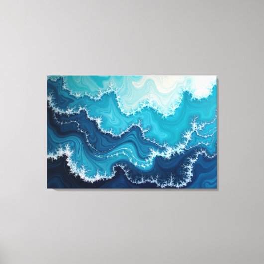Ocean Veins – Deep Sea Fluid 36"x24" 抽象画 キャンバスプリント (正面)