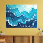 Ocean Veins – Deep Sea Fluid 40"×32" 抽象画 キャンバスプリント (インサイチュ (リビング))