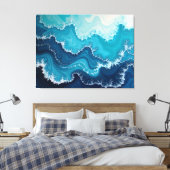 Ocean Veins – Deep Sea Fluid 40"×32" 抽象画 キャンバスプリント (インサイチュ (寝室))