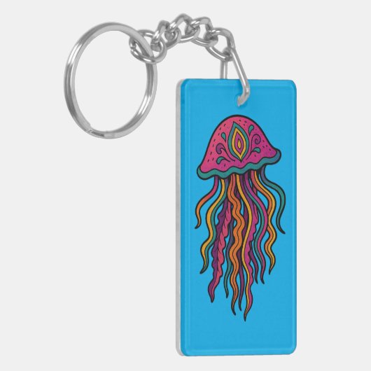 Ocean Vibes Jellyfish Keychain キーホルダー (正面左)