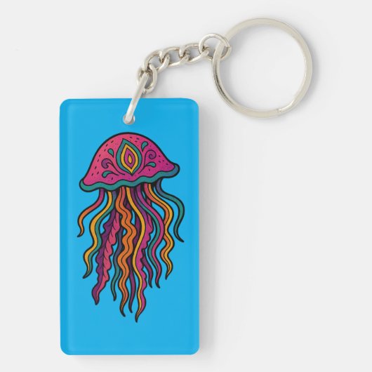 Ocean Vibes Jellyfish Keychain キーホルダー (裏面)
