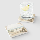 Ocean View Beach Serenity ストーンコースター (横)
