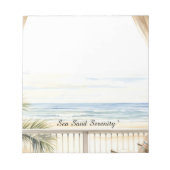 Ocean View Beach Serenity ノートパッド (正面)
