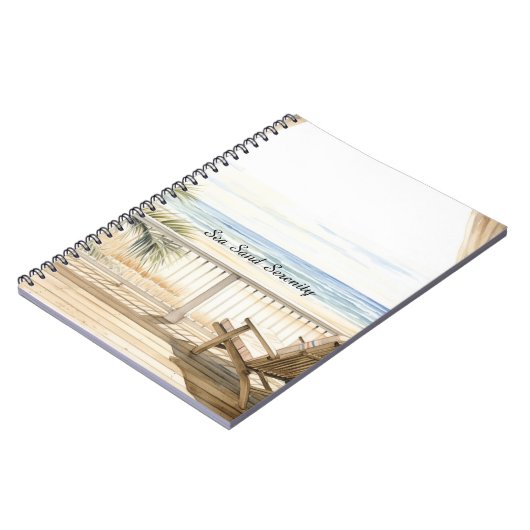 Ocean View Beach Serenity ノートブック (左側)