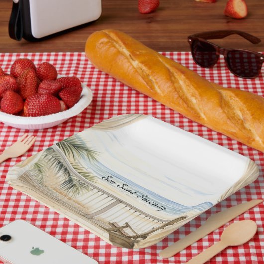 Ocean View Beach Serenity ペーパープレート (ピクニック)