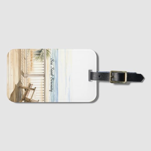 Ocean View Beach Serenity ラゲッジタグ (正面横)