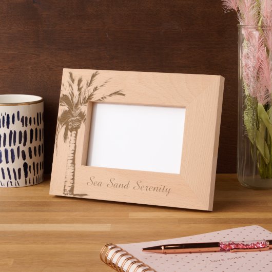 Ocean View Beach Serenity レーザー彫刻フレーム (左)