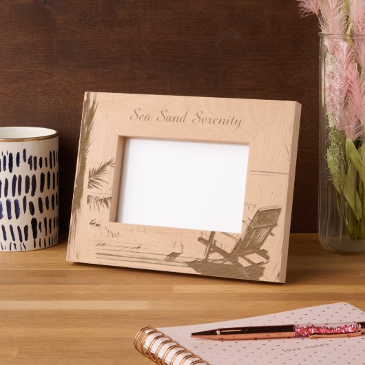 Ocean View Beach Serenity レーザー彫刻フレーム (左)