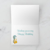 Ocean View Birthday Card Template カード (内部)