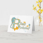 Ocean View Birthday Card Template カード (黄色い花)