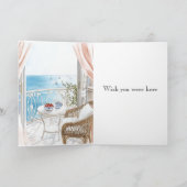 Ocean View Boats Thinking of You カード (内部)