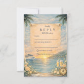 Ocean View Cruise Wedding 出欠カード (正面)