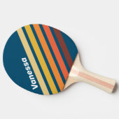 Ocean Vintage Vibe Angled Striping with Name 卓球ラケット (横)