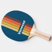 Ocean Vintage Vibe Pin Striped with Name 卓球ラケット (横)