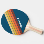 Ocean Vintage Vibe Striped with Name 卓球ラケット (横)