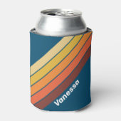 Ocean Vintage Vibe Stripes with Name 缶クーラー (缶正面)