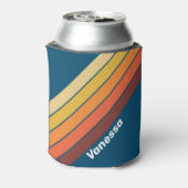 Ocean Vintage Vibe Stripes with Name 缶クーラー (缶裏面)