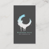 Ocean Water & White Sand Swirl • Custom Editable 名刺 (正面)