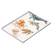 Ocean watercolor notebook ノートブック (左側)