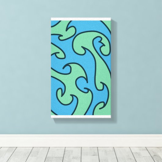 Ocean wave art キャンバスプリント (インサイチュ (ウッドフロア))