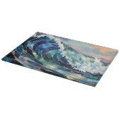 Ocean Wave Blue Gold Cutting Board カッティングボード (角)