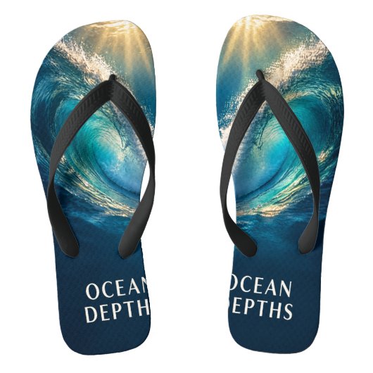 Ocean Wave Flip Flops ビーチサンダル (フットベッド)