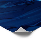 Ocean Wave Fluid Art Sunset Glow Abstract ポスター (角)