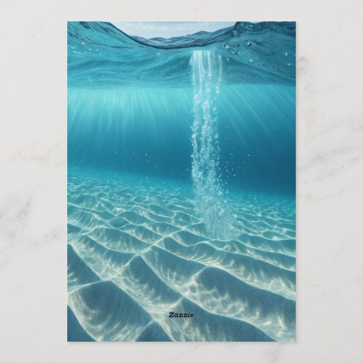 Ocean Wave Luxury Invitation 招待状 (裏面)