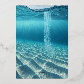 Ocean Wave Luxury Invitation 箔招待状 (裏面)