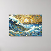 Ocean wave mosaic 001 キャンバスプリント (正面)
