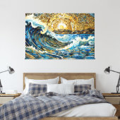 Ocean wave mosaic 001 キャンバスプリント (インサイチュ (寝室))