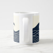 Ocean Wave Silhouette Coastal Mug ジャンボコーヒーマグカップ (裏面)