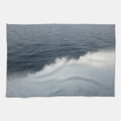 Ocean Wave Spray from Ferry to Capri 1 キッチンタオル (横)