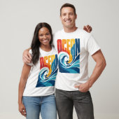 OCEAN Wave Surfer – Retro Surf Lifestyle Art Tシャツ (ユニセックス)