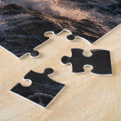 Ocean Wave Woman Surreal Art Print ジグソーパズル (側面)