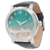 Ocean Wave Wrist Watch – Sand and Sea Beach Timepi 腕時計 (アングル)