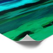 Ocean, Waves and Coastline Digital Art Painting ポスター (角)