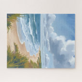 Ocean Waves | Beach Coastal Painted ジグソーパズル (横)