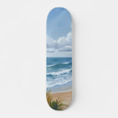Ocean Waves | Beach Coastal Painted スケートボード (正面)