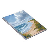 Ocean Waves | Beach Coastal Painted ノートブック (右側)
