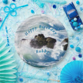 Ocean Waves Birthday Paper Plate ペーパープレート (パーティー)
