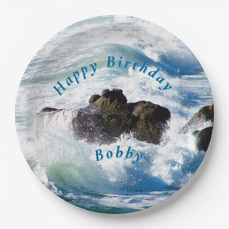 Ocean Waves Birthday Paper Plate ペーパープレート
