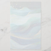 Ocean Waves Lined Monogram Writing Paper 便箋 (裏面)