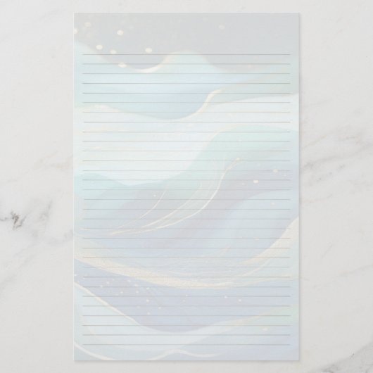 Ocean Waves Lined Monogram Writing Paper 便箋 (裏面)