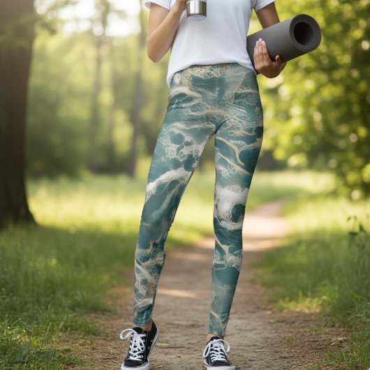 Ocean Waves Marble レギンス