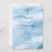 Ocean Waves Orthodox Christian Baptism 招待状 (正面)