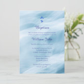 Ocean Waves Orthodox Christian Baptism 招待状 (スタンド正面)