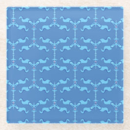 Ocean Waves & Ribbons ガラスコースター